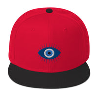 The Curse of the Evil Eye Embroidered Flat Bill Cap embroidered snapback hat, product image 21