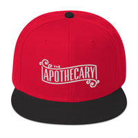 The Apothecary Embroidered Flat Bill Cap embroidered snapback hat, product image 21