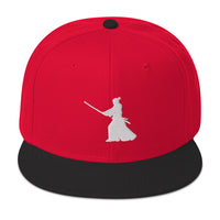 Ronin Samurai Warrior Swordsman Embroidered Flat Bill Cap embroidered snapback hat, product image 22