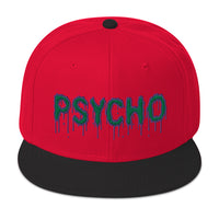 Psychobilly Horror Psycho Embroidered Flat Bill Cap embroidered snapback hat, product image 21