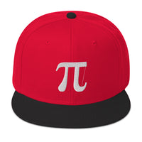 Pi Symbol π Embroidered Mathematical Equation Flat Bill Cap embroidered snapback hat, product image 21