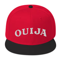 White Ouija Spirit Board Words Embroidered Flat Bill Cap embroidered snapback hat, product image 20