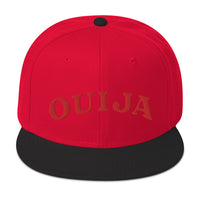 Red Ouija Spirit Board Words Embroidered Flat Bill Cap embroidered snapback hat, product image 21