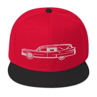 Hearse Funeral Car Embroidered Casket Coat Flat Bill Cap embroidered snapback hat, product image 21