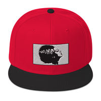 Halloween Monster Bride of Frankenstein Embroidered Flat Bill Cap embroidered snapback hat, product image 22