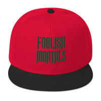 Green Foolish Mortals Haunted Mansion Embroidered Flat Bill Cap embroidered snapback hat, product image 22