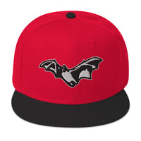 Flying Vampire Bat Goth Fashion Embroidered Flat Bill Cap embroidered snapback hat, product image 21