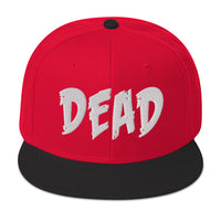 White DEAD Emotional Depression Embroidered Flat Bill Cap embroidered snapback hat, product image 22