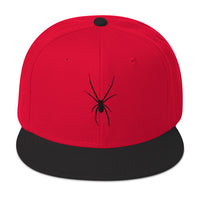 Black Arachnid Creepy Black Widow Spider Embroidered Flat Bill Cap embroidered snapback hat, product image 22
