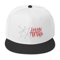 Sigil of Azazel Demon Occult Symbol Embroidered Flat Bill Cap embroidered snapback hat, product image 33