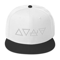 Fire Water Wind Earth The Four Elements of Matter Embroidered Flat Bill Cap embroidered snapback hat, product image 33