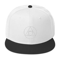 Philosopher's Stone Alchemy Symbol Embroidered Flat Bill Cap embroidered snapback hat, product image 33