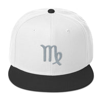 Zodiac Sign Virgo Embroidered Flat Bill Cap embroidered snapback hat, product image 33