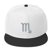 Zodiac Sign Scorpio Embroidered Flat Bill Cap embroidered snapback hat, product image 33