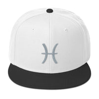 Zodiac Sign Pisces Embroidered Flat Bill Cap embroidered snapback hat, product image 33