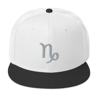 Zodiac Sign Capricorn Embroidered Flat Bill Cap embroidered snapback hat, product image 33