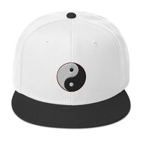Yin and Yang Chinese Symbol Embroidered Flat Bill Cap embroidered snapback hat, product image 33