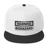 Warning Sign Bio Hazard Zombie Apocalypse Embroidered Flat Bill Cap embroidered snapback hat, product image 33