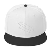 White Toe Pincher Coffin with Cross Embroidered Flat Bill Cap embroidered snapback hat, product image 33