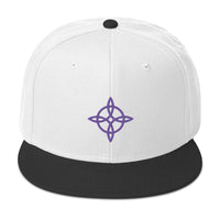 Purple Witches Knot Wicca Symbol Embroidered Flat Bill Cap embroidered snapback hat, product image 33