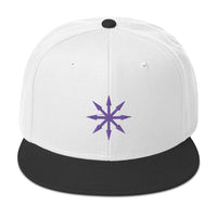 Purple The Symbol of Chaos Embroidered Flat Bill Cap embroidered snapback hat, product image 33
