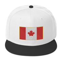 The National Flag of Canada Embroidered Flat Bill Cap embroidered snapback hat, product image 33