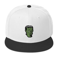 Modern Prometheus Frankenstein's Monster Embroidered Flat Bill Cap embroidered snapback hat, product image 33