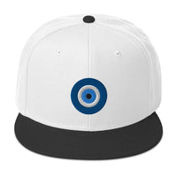 The Evil Eye Classic Embroidered Flat Bill Cap embroidered snapback hat, product image 33