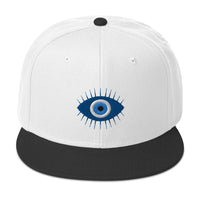 The Curse of the Evil Eye Embroidered Flat Bill Cap embroidered snapback hat, product image 33