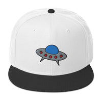 Space Alien Ship UFO Flying Saucer Embroidered Flat Bill Cap embroidered snapback hat, product image 33