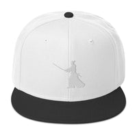 Ronin Samurai Warrior Swordsman Embroidered Flat Bill Cap embroidered snapback hat, product image 33