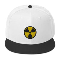 Radioactive Sign Embroidered Doomsday Prepper Flat Bill Cap embroidered snapback hat, product image 33