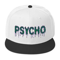 Psychobilly Horror Psycho Embroidered Flat Bill Cap embroidered snapback hat, product image 33