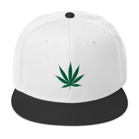 Pot Leaf Marijuana Embroidered Cannabis Flat Bill Cap embroidered snapback hat, product image 33