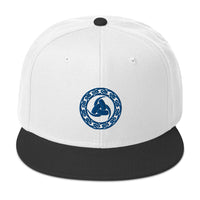 Blue Odin's Knot – The Valknut Embroidered Celtic Flat Bill Hat embroidered snapback hat, product image 33