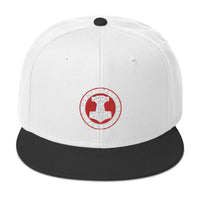 Odin Hammer Viking Runes Embroidered Flat Bill Cap embroidered snapback hat, product image 33