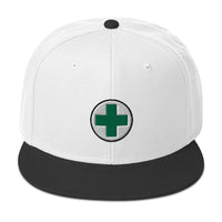 Medical Marijuana Symbol Embroidered Flat Bill Cap embroidered snapback hat, product image 33