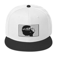 Halloween Monster Bride of Frankenstein Embroidered Flat Bill Cap embroidered snapback hat, product image 33