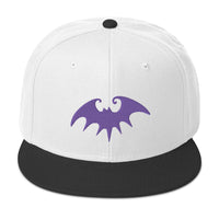 Purple Halloween Gothic Vampire Bat Embroidered Flat Bill Cap embroidered snapback hat, product image 33