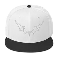 Flying Vampire Frame Bat Embroidered Flat Bill Cap embroidered snapback hat, product image 33