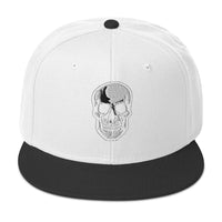 Death Skull Embroidered Horror Style Flat Bill Cap embroidered snapback hat, product image 33