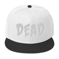 White DEAD Emotional Depression Embroidered Flat Bill Cap embroidered snapback hat, product image 33