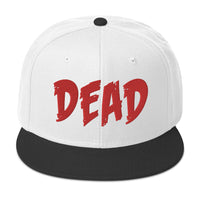 Red DEAD Emotional Depression Embroidered Flat Bill Cap embroidered snapback hat, product image 33