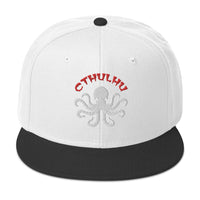Cthulhu The Elder Gods Embroidered Flat Bill Cap embroidered snapback hat, product image 33