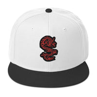 Red Ancient Chinese Dragon Embroidered Flat Bill Cap embroidered snapback hat, product image 33