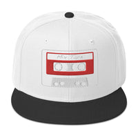 80's Style Retro Cassette Mix Tape Embroidered Flat Bill Cap embroidered snapback hat, product image 33