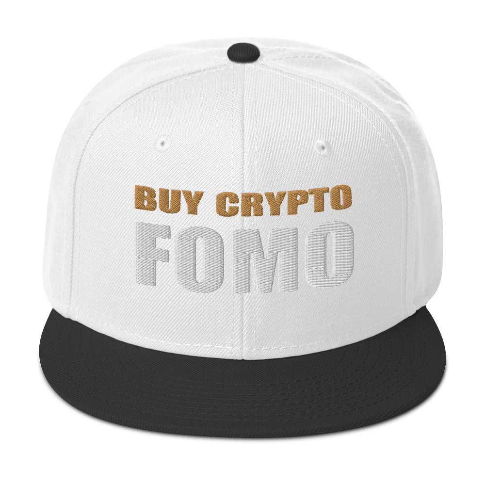 Buy Crypto Now and FOMO In Bitcoin Ethereum Flat Bill Cap Snapback Hat