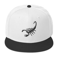 Scorpion Deadly Sting Flat Bill Cap embroidered snapback hat, product image 10