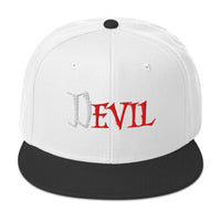 The Devil Is Evil Snapback – Occult Flat Bill Cap, Gothic Horror Embroidered Hat Dark Alt Black Metal Fashion embroidered snapback hat, product image 10