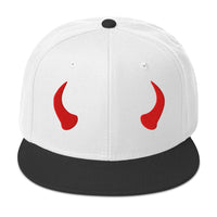 Red Devil Horns embroidered snapback hat, product image 10